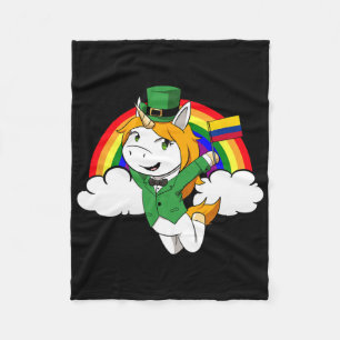 Colombia Proud Colombian Flag St. Patricks Day Uni Fleece Blanket