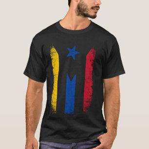 Colombia Puerto Rico Flag Retro Boricua Colombian T-Shirt