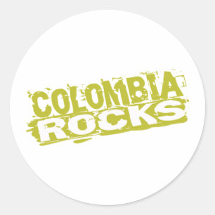 Colombia Rocks Classic Round Sticker