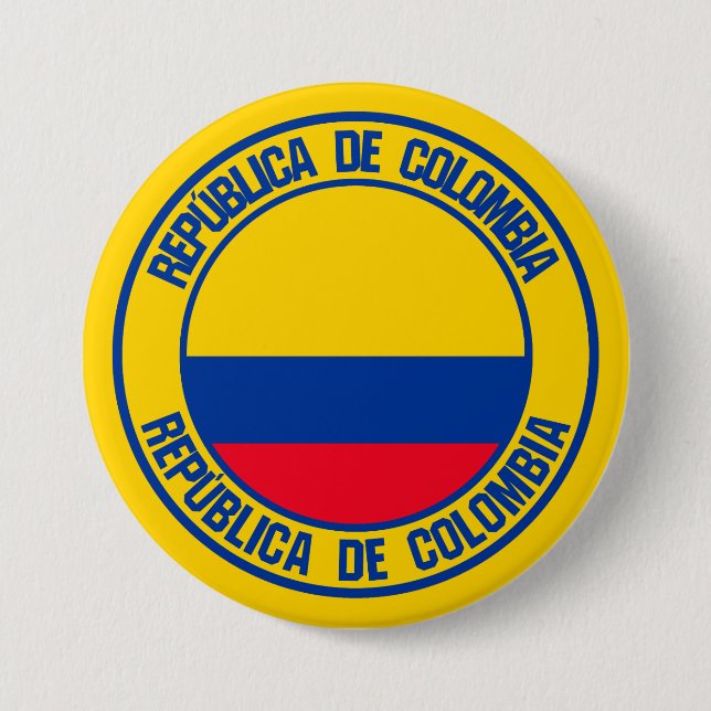 Colombia Round Emblem 7.5 Cm Round Badge (Front)