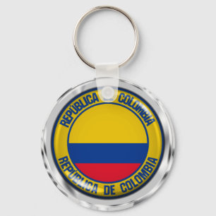 Colombia Round Emblem Key Ring