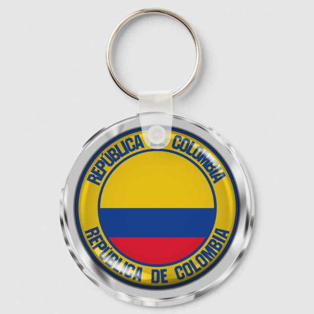 Colombia Round Emblem Key Ring (Front)