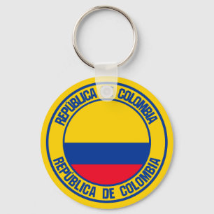 Colombia Round Emblem Key Ring