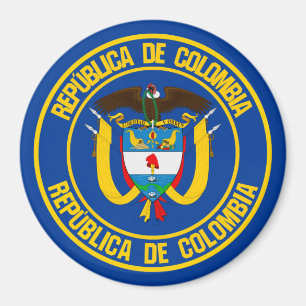 Colombia Round Emblem Magnet
