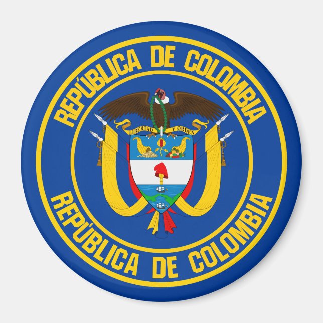 Colombia Round Emblem Magnet (Front)