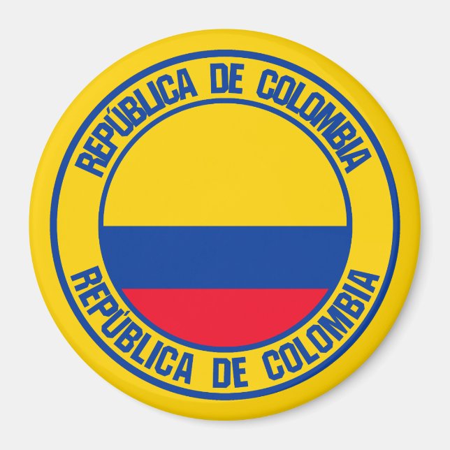 Colombia Round Emblem Magnet (Front)