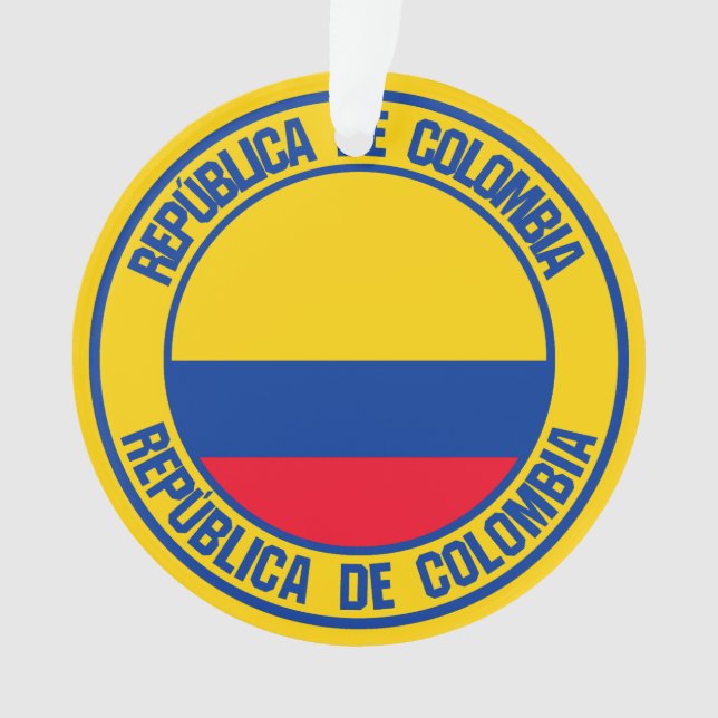 Colombia Round Emblem Ornament (Front)