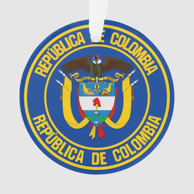 Colombia Round Emblem Ornament (Front)