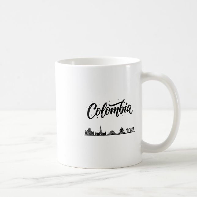 Colombia Skyline Travel Vacation Outfits  Coffee Mug (Right)