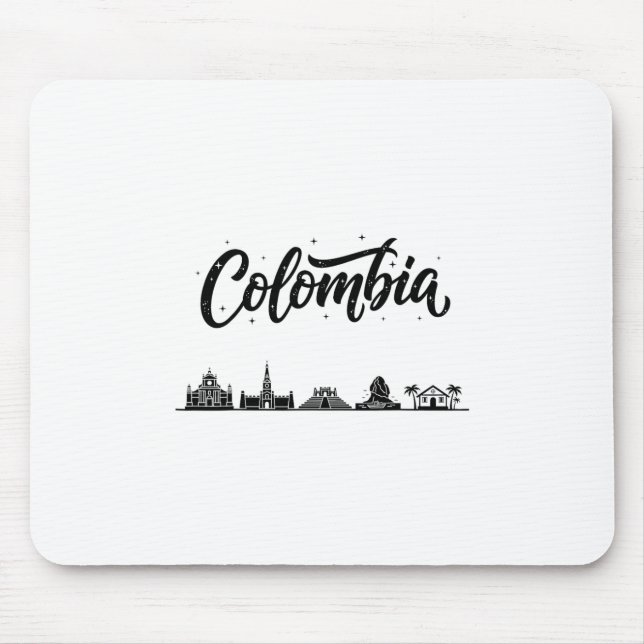 Colombia Skyline Travel Vacation Outfits  Mouse Pad (Front)