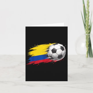 Colombia Soccer Ball Colombia Flag Card