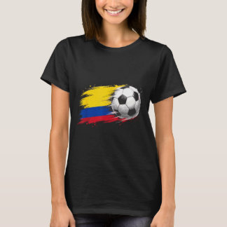 Colombia Soccer Ball Colombia Flag T-Shirt