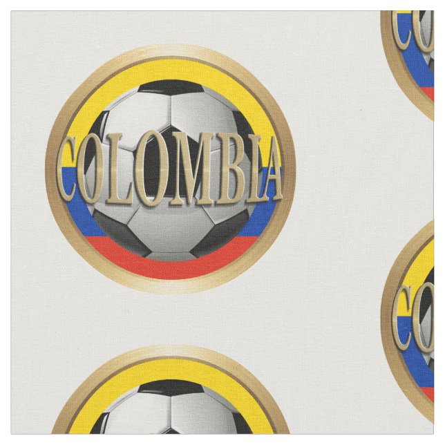 Colombia Soccer Ball Fabric (Close Up)