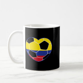 Colombia Soccer Ball Heart - Colombian Football Coffee Mug