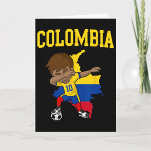 Colombia Soccer Colombian Footll Dabbing  Card