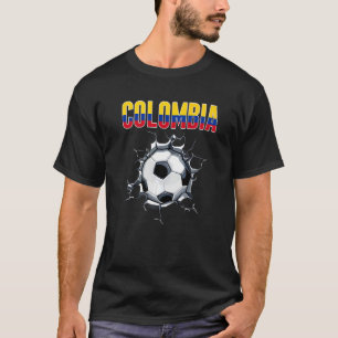 Colombia Soccer Fans - Colombian Football In Crack T-Shirt