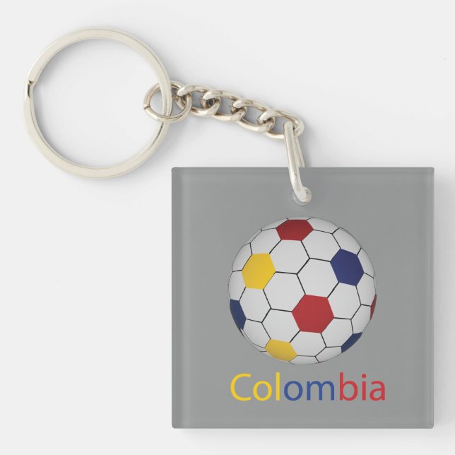 Colombia Soccer Keychain  (Front)