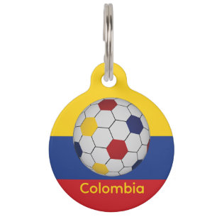 Colombia Soccer Keychain Pet Tag