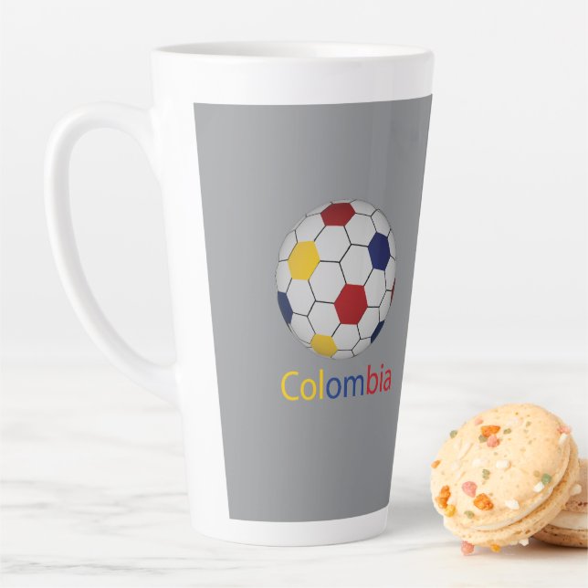 Colombia Soccer Latte Mug (In Situ)