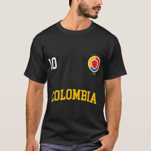 Colombia Soccer No 10 Colombian Flag Camiseta Futb T-Shirt