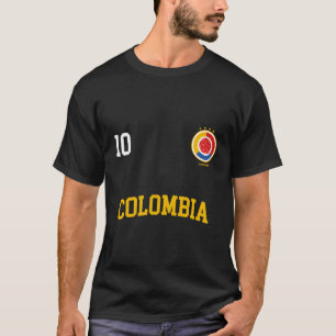 Colombia Soccer No 10 Colombian Flag Camiseta Futb T-Shirt