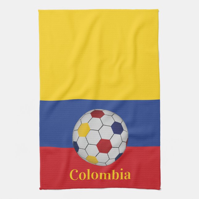 Colombia Soccer Tea Towel (Vertical)