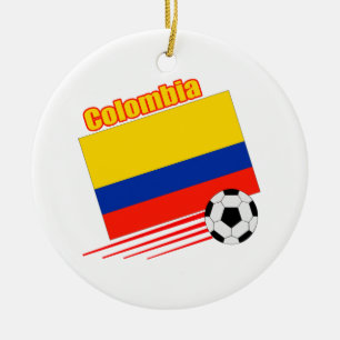 Colombia Soccer Team Ceramic Tree Decoration
