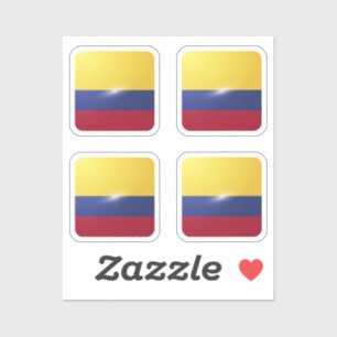 Colombia square glossy flag