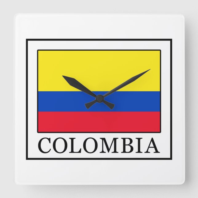 Colombia Square Wall Clock (Front)
