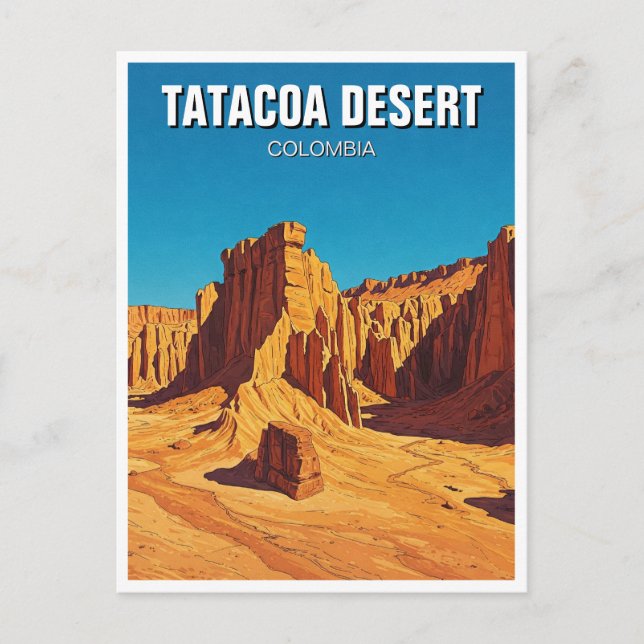 Colombia Tatacoa Desert Travel Postcard (Front)