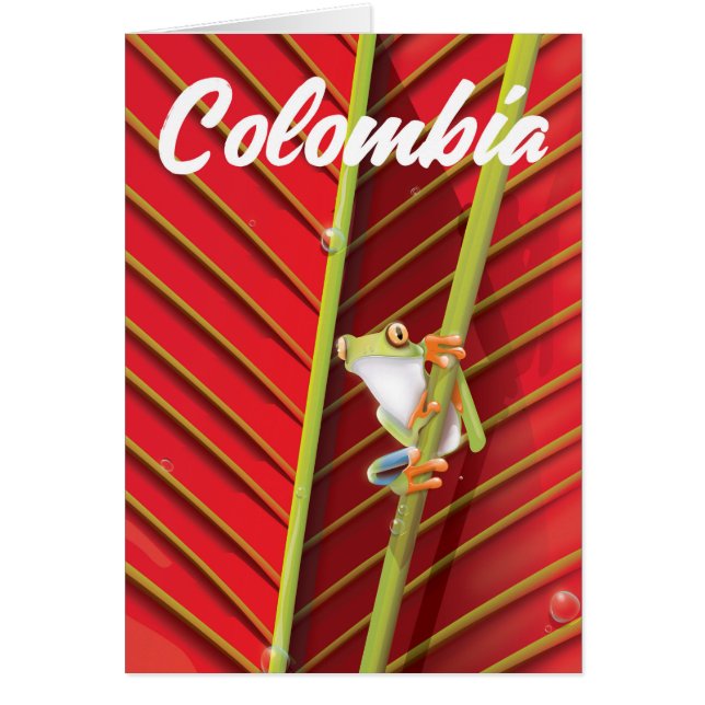 Colombia tree frog travel poster (Front)