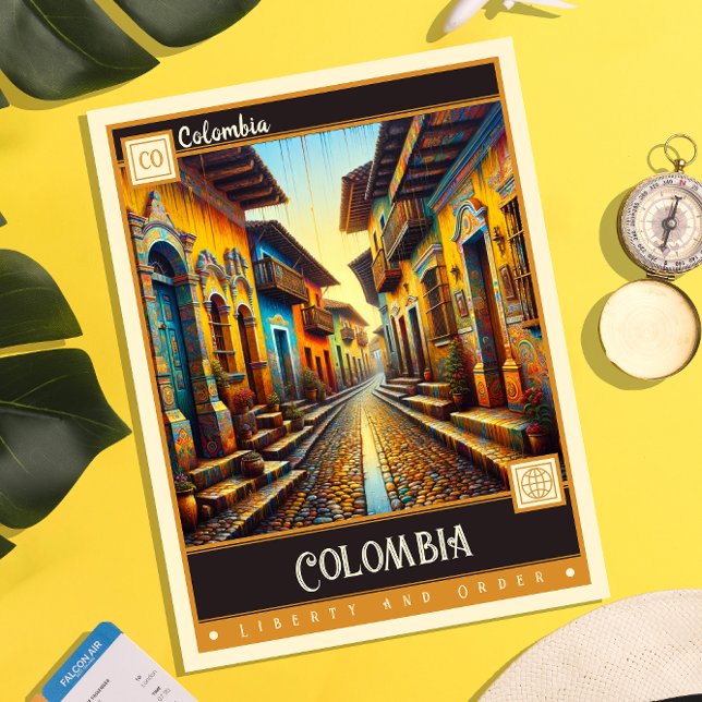 Colombia | Vintage Painting Postcard (Creator Uploaded)