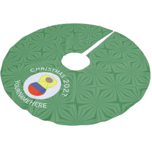 Colombian Abuelita Angel for Christmas Brushed Polyester Tree Skirt