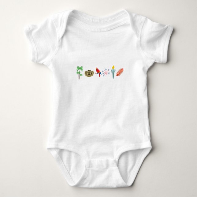 Colombian American Baby One-Piece Bodysuit (Front)