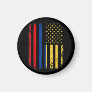 Colombian American Flag Colombian Roots Colombia A Magnet