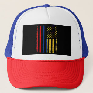 Colombian American Flag Colombian Roots Colombia A Trucker Hat