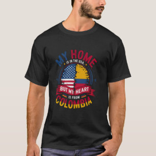 Colombian American Patriot Heart is from Colombia T-Shirt
