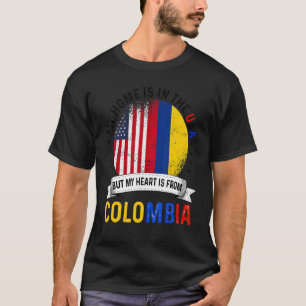 Colombian American Patriot Heart Is From Colombia T-Shirt