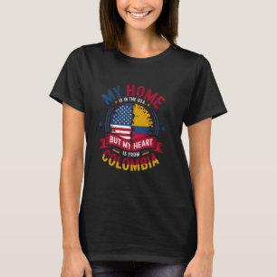 Colombian American Patriot Heart is from Colombia T-Shirt