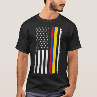 Colombian American US Flag Colombia T-Shirt