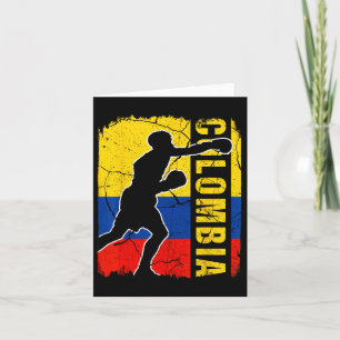Colombian Boxing Team Colombia Flag Boxing Gloves  Card