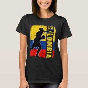 Colombian Boxing Team Colombia Flag Boxing Gloves  T-Shirt