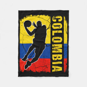 Colombian Bysketbyll Player Colombia Flag Bysketby Fleece Blanket
