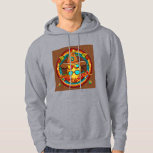 Colombian Coffee Heritage: Colorful Cartoon Design Hoodie