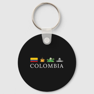 Colombian Coffee Mountains Hat For Men Women Kids Key Ring