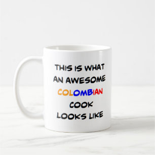 colombian cook, awesome coffee mug