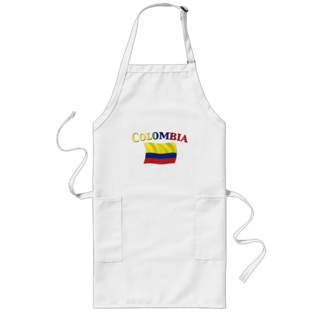Colombian Flag 2 Long Apron (Front)