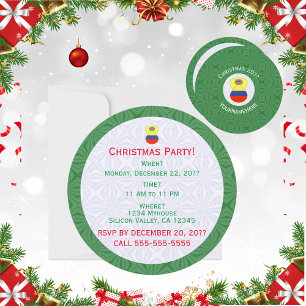 Colombian Flag Abuela Angel Christmas Personalised Invitation