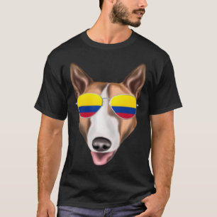 Colombian Flag Bull Terrier Dog Colombia Pocket T-Shirt