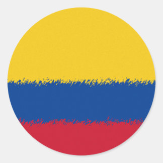 Colombian Flag Classic Round Sticker